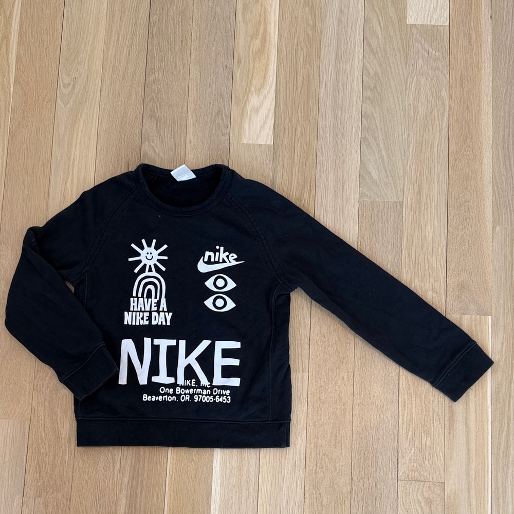 Nike Kids Black Graphic Hoodie-unisex